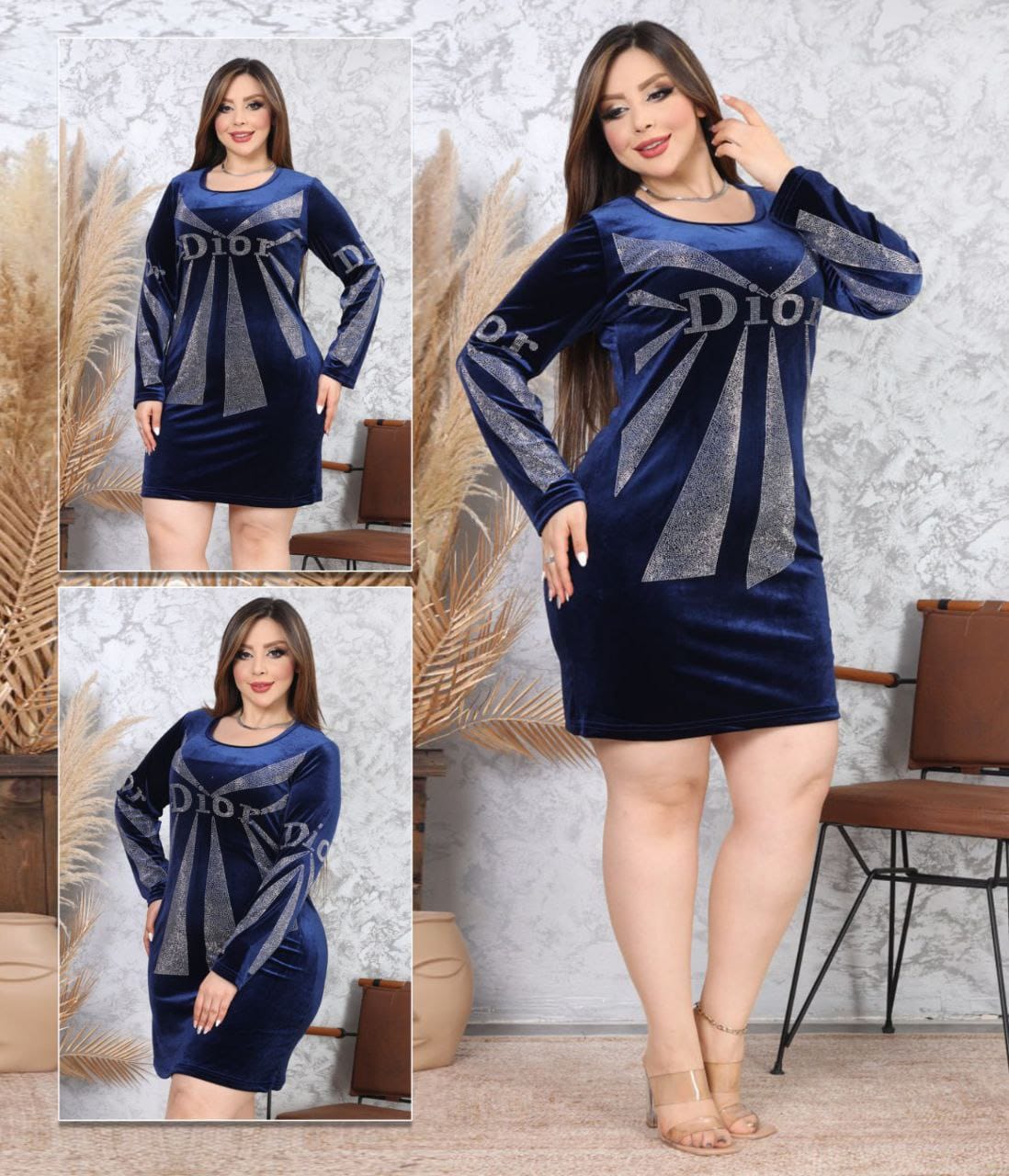 ROBE DIOR MIDI 💗 KATIFA FRANCAIS (ORIGINAL)