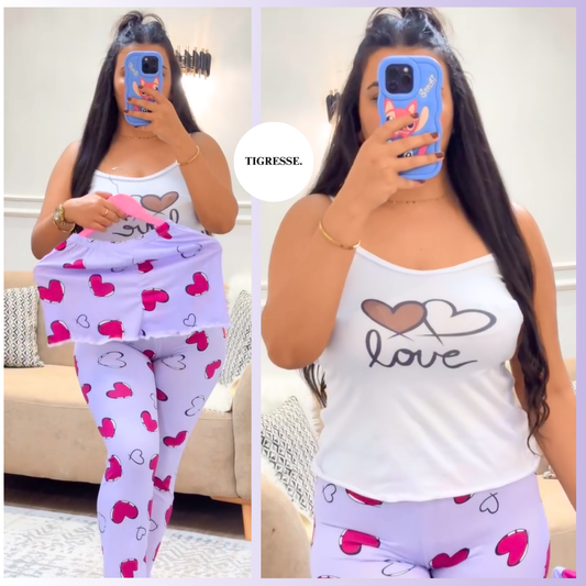 ENSEMBLE💕 3 PCS (Short, Pantalon & Besti)