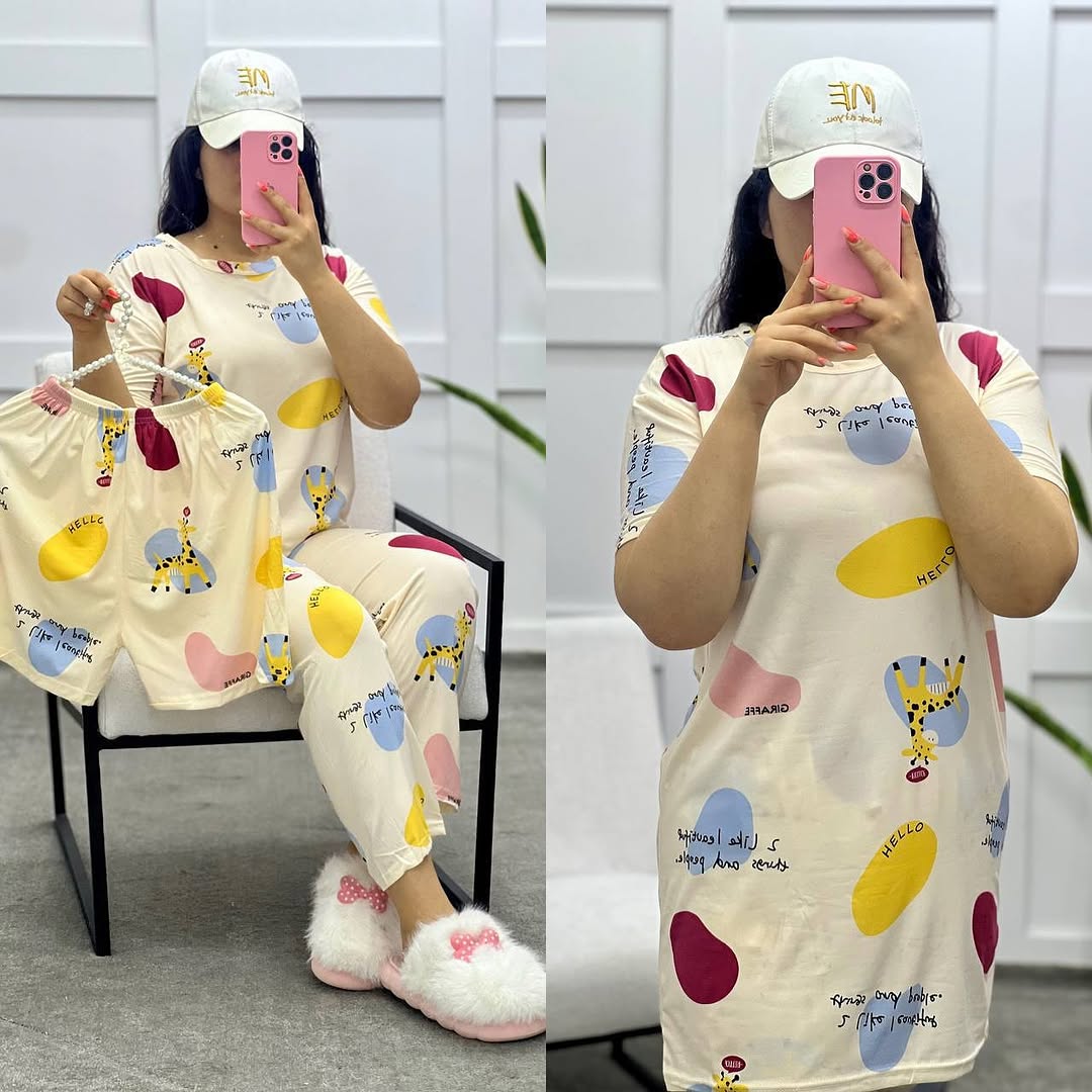 Ensemble 4PCS 💕 بيجــامة أربع قـطـع