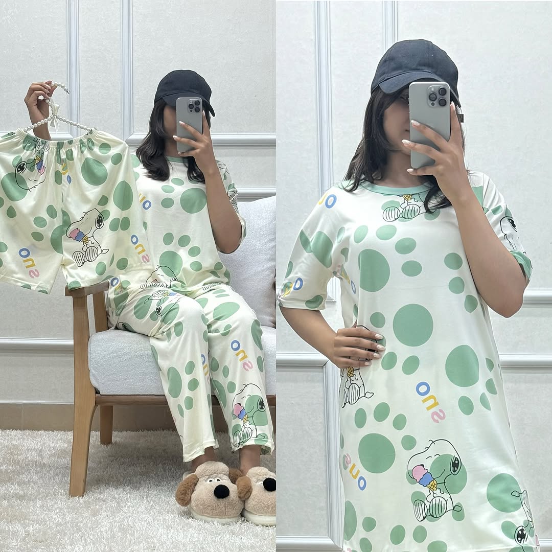 Ensemble 4PCS 💕 بيجــامة أربع قـطـع