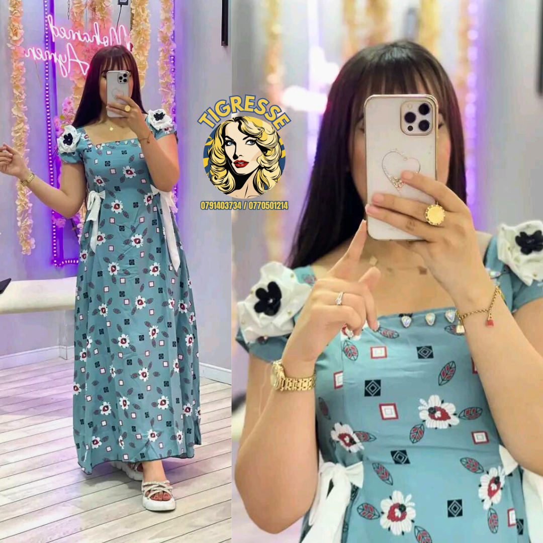 Robe les fleurs 🌸 قماش فيبران قمة الأصالة