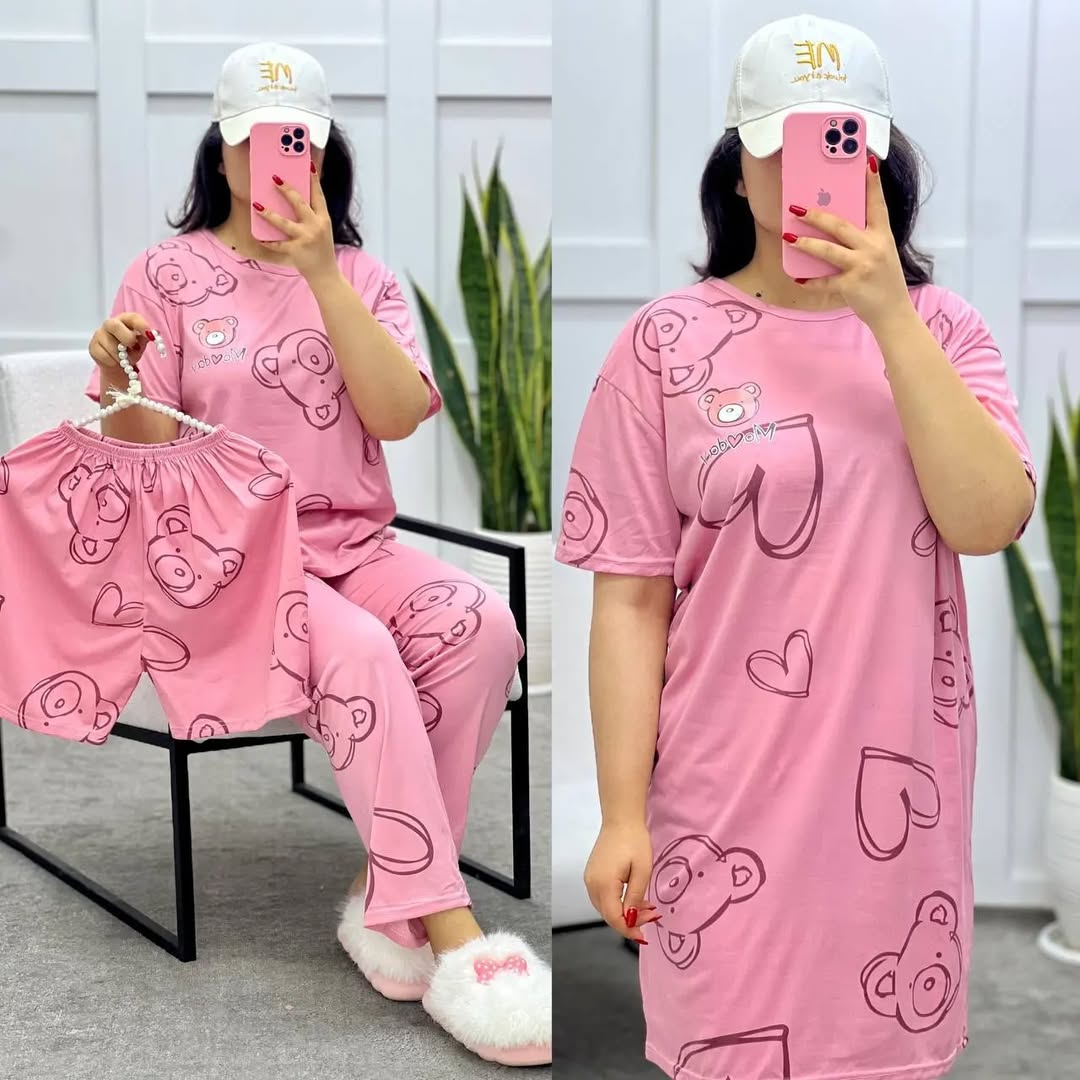 Ensemble 4PCS 💕 بيجــامة أربع قـطـع