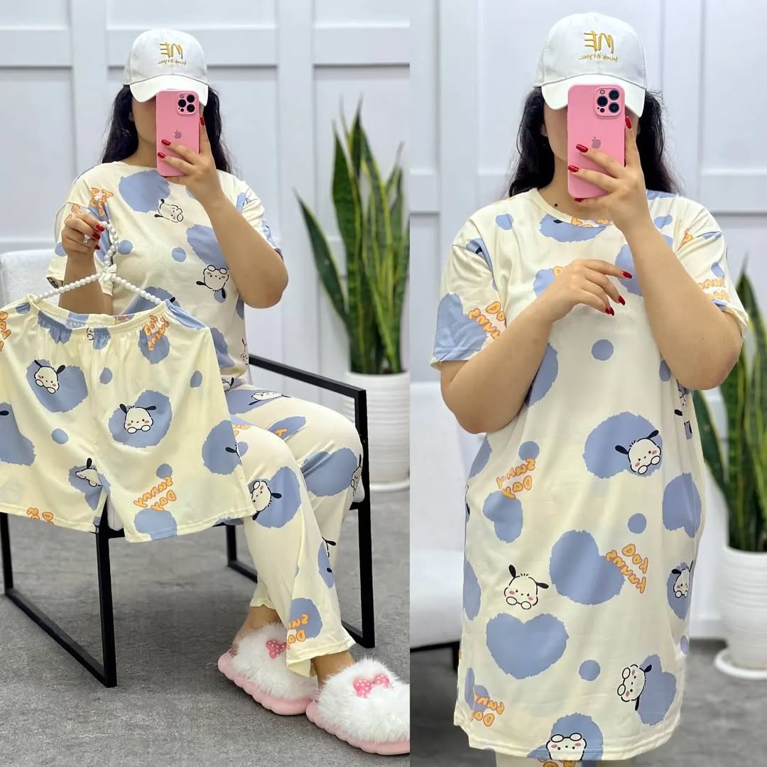 Ensemble 4PCS 💕 بيجــامة أربع قـطـع